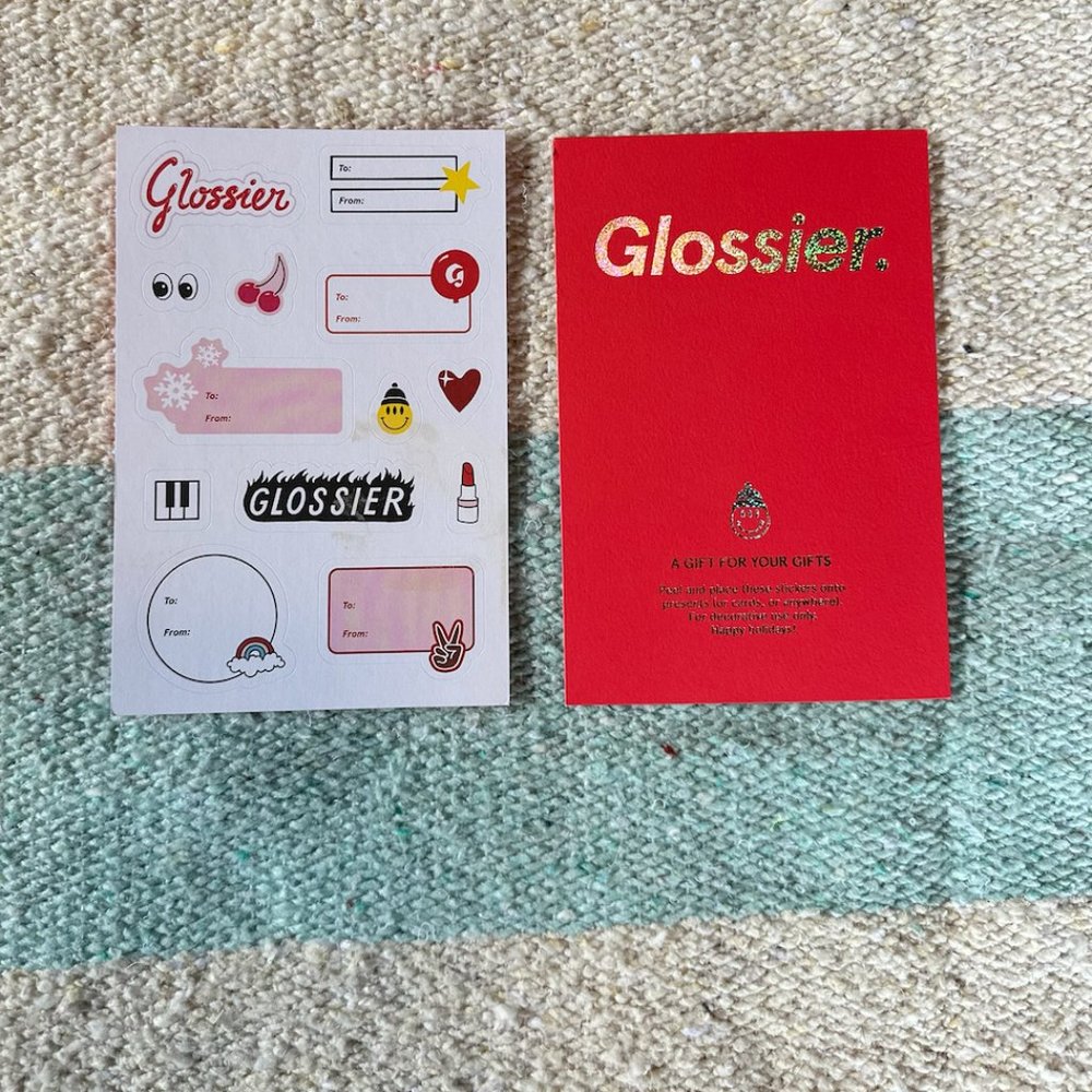GLOSSIER HOLIDAY STICKER SHEET set of 2